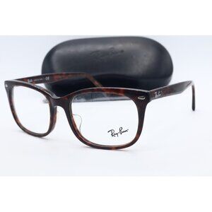 Ray Ban RB 5305D 2372 Havana Cat Eye Eyeglasses Clear Lenses 53mm